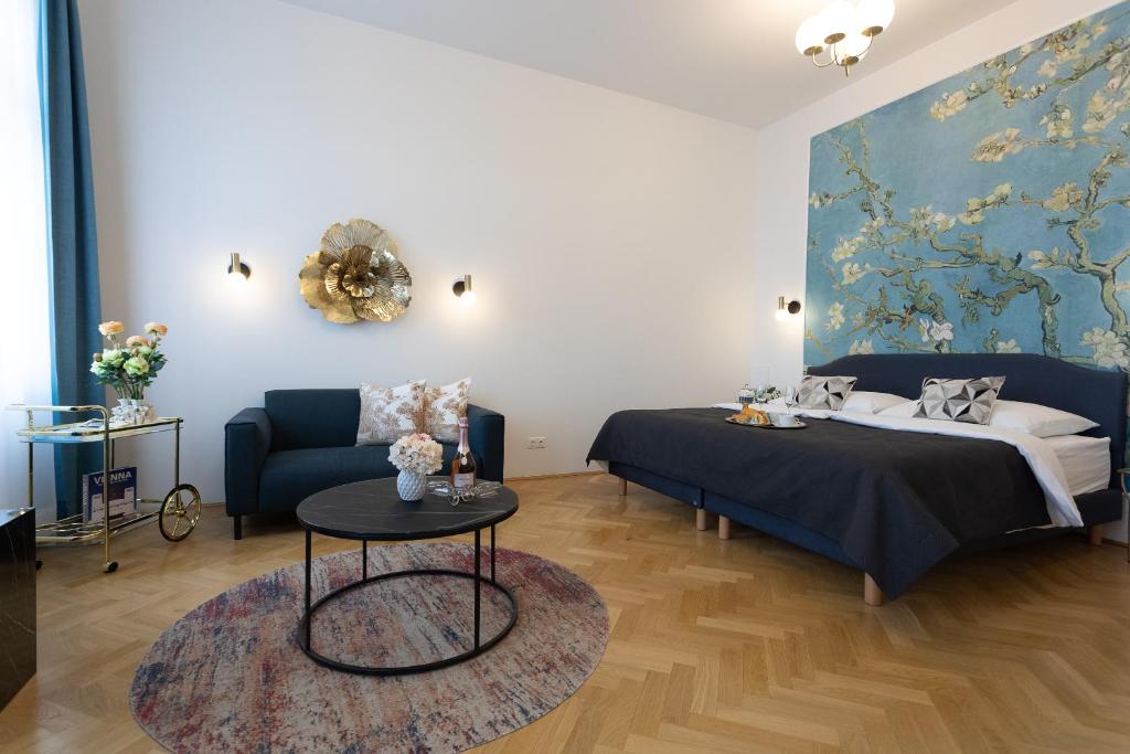 Postel nebo postele na pokoji v ubytování BOUTIQUE RESIDENCES at GAUDENZDORFER