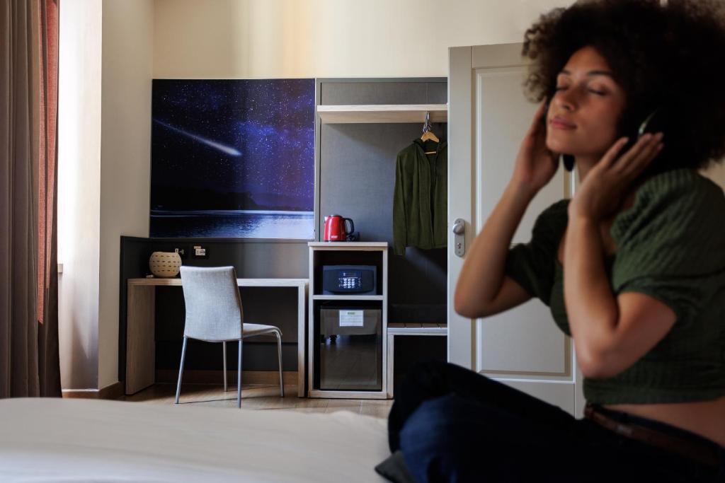 TV a/nebo společenská místnost v ubytování Biocity