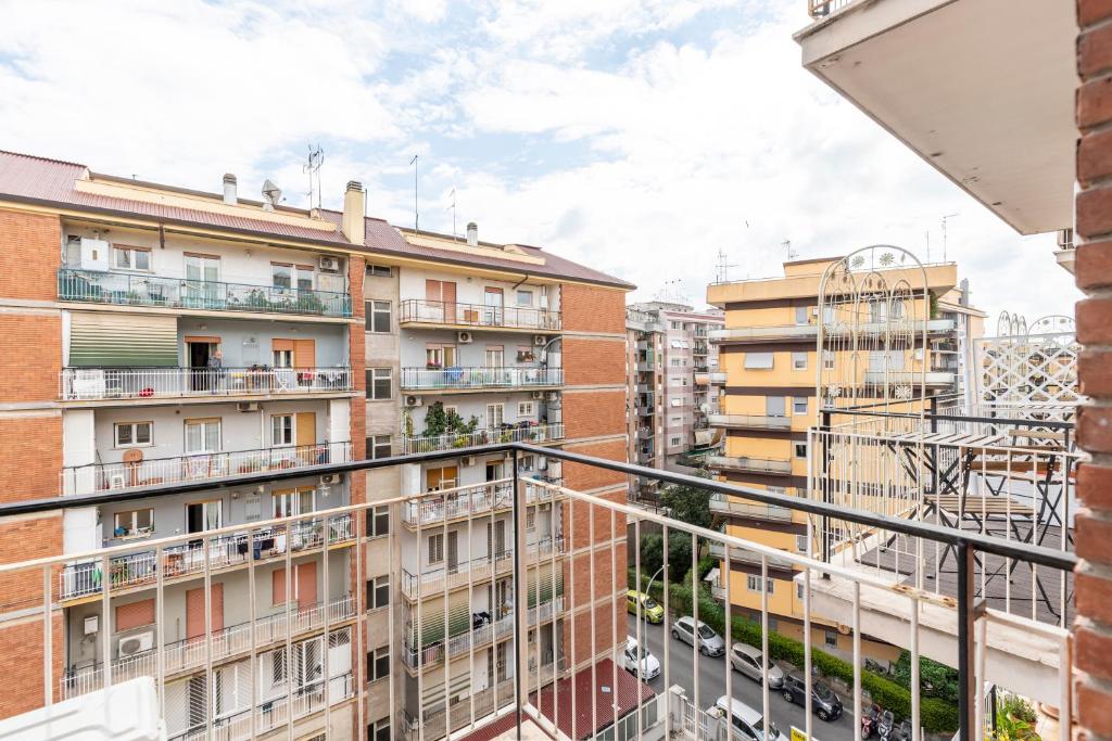 a view from a balcony of buildings at Bnb Drive In in Rome