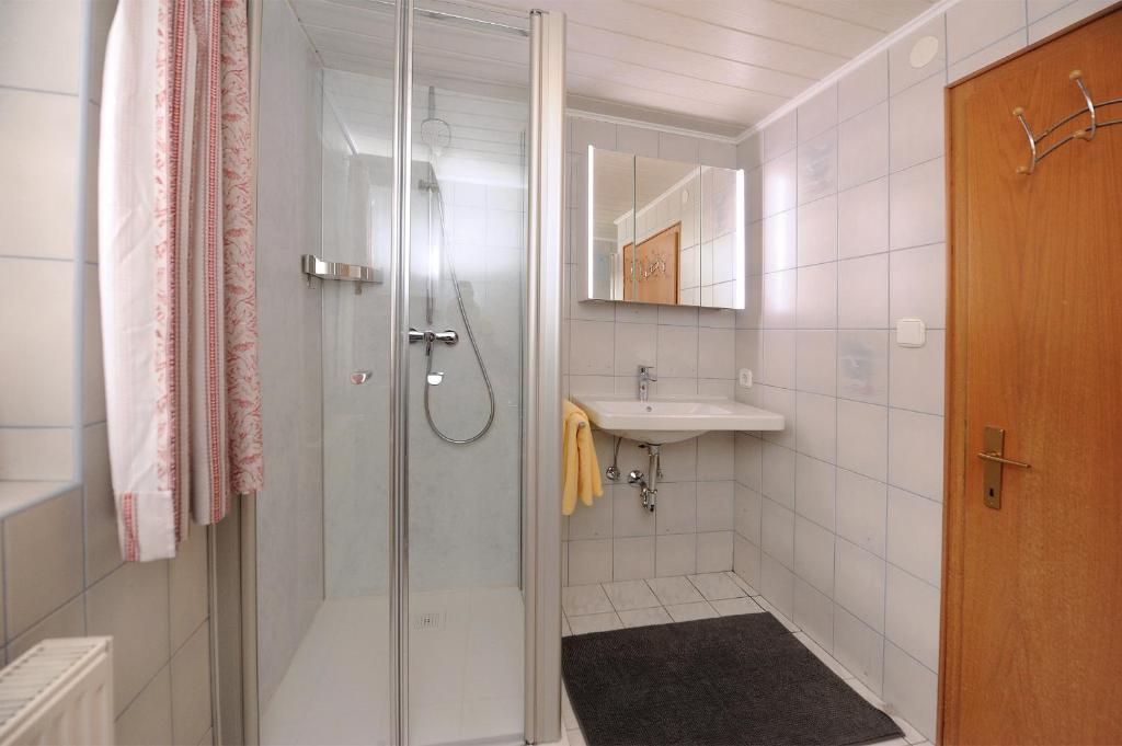 Koupelna v ubytování Riederhof