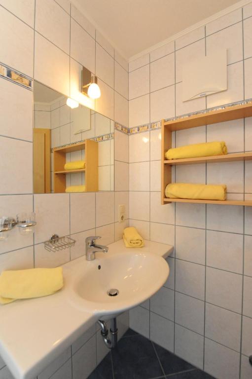 Koupelna v ubytování Riederhof