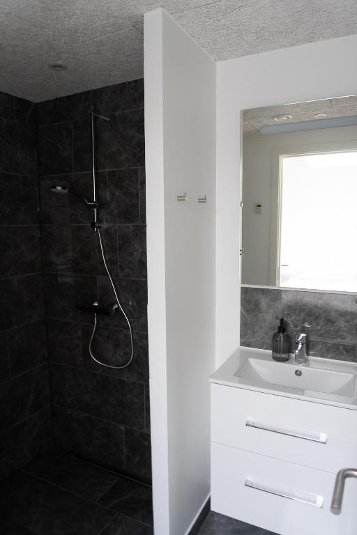 Koupelna v ubytování Birkelse Hotel og Kro