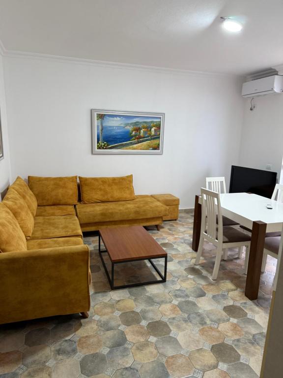 Posezení v ubytování shengjin apartaments