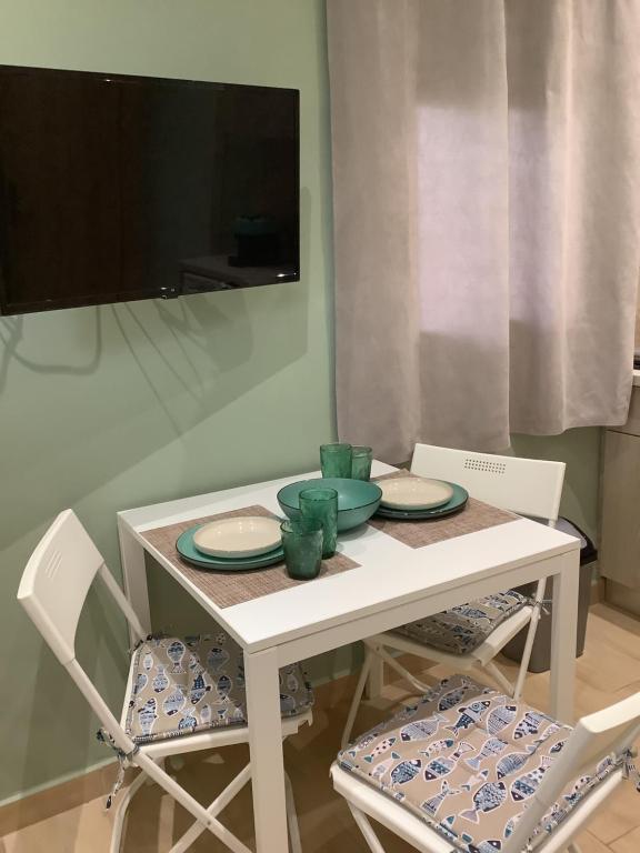 TV a/nebo společenská místnost v ubytování NG Luxury Apartments at Nea Kallikrateia No 1
