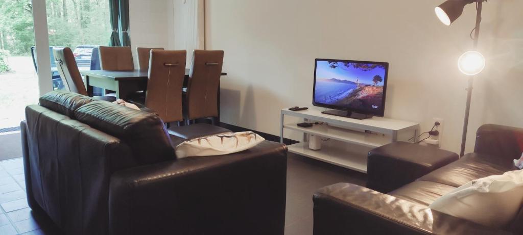 Een TV en/of entertainmentcenter bij Vakantiebungalow BERK 1
