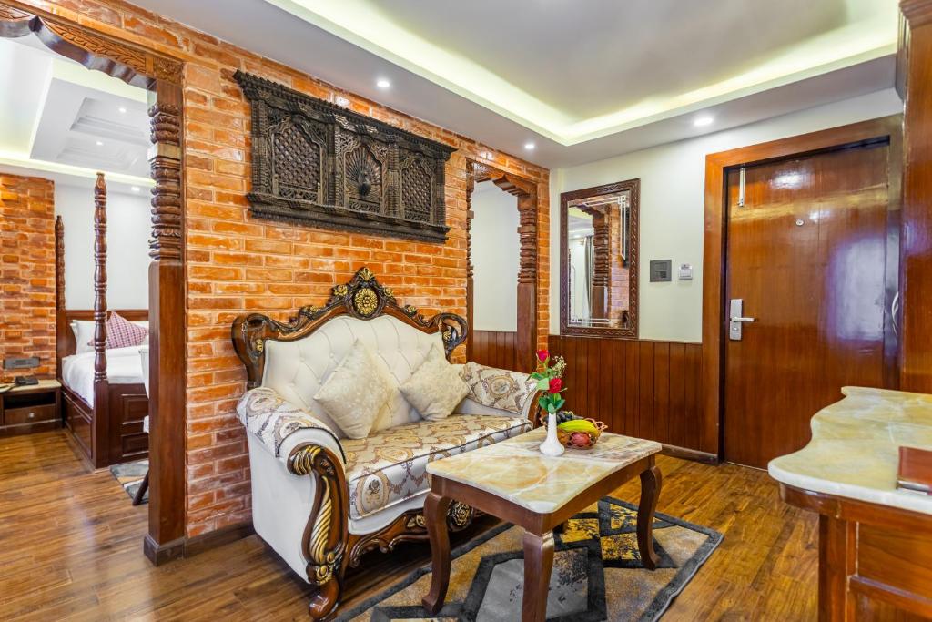 Posezení v ubytování Amarawati Boutique Hotel