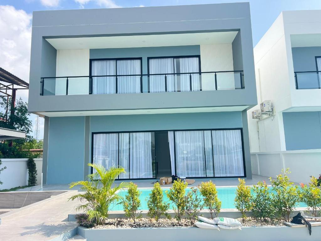 a rendering of a house with a swimming pool at Dream pool villa 5 in Jomtien Beach