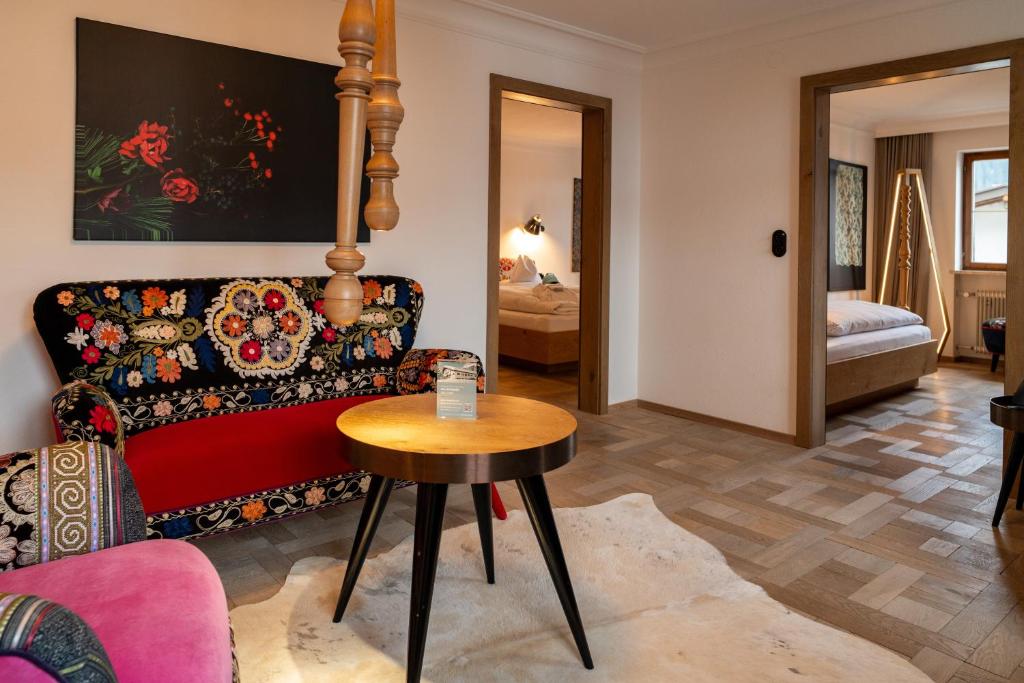 Voodi või voodid majutusasutuse Hinterwies – Ski In / Lodge / Dine toas