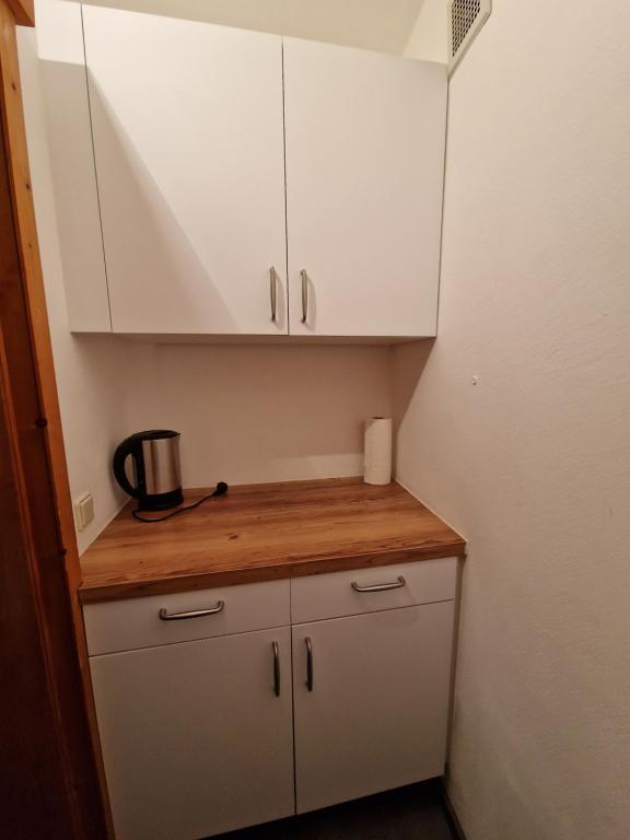 Kuchyň nebo kuchyňský kout v ubytování Kachelofenwohnung Pölzleitner