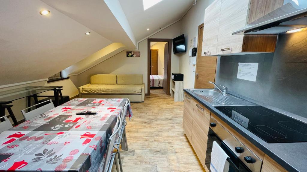 Kuchyň nebo kuchyňský kout v ubytování Residence Tabor