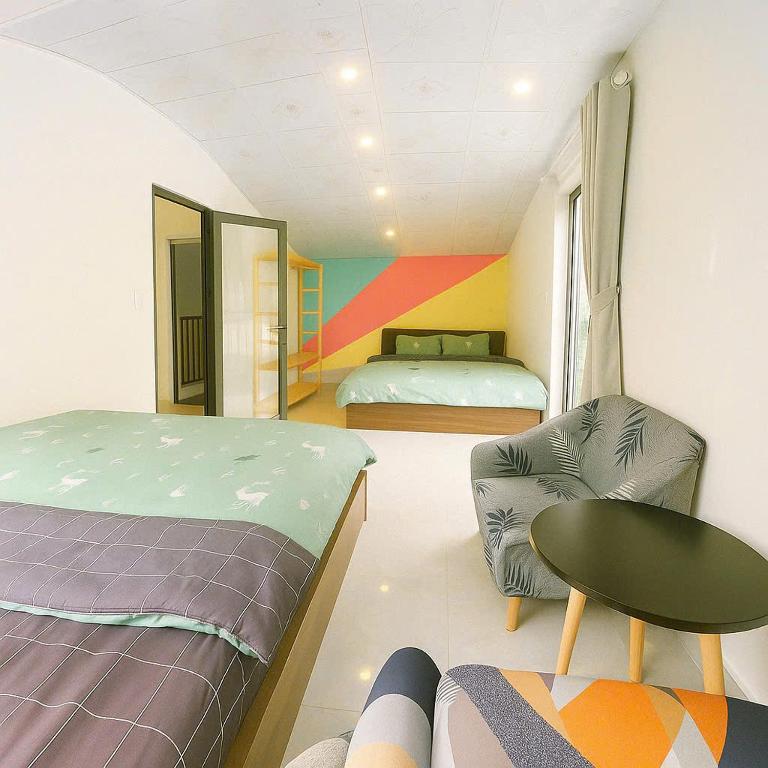 Postel nebo postele na pokoji v ubytování Villa Đà Lạt - TTH1