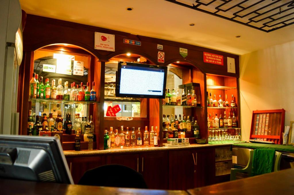 Lounge nebo bar v ubytování Anthena Hotel