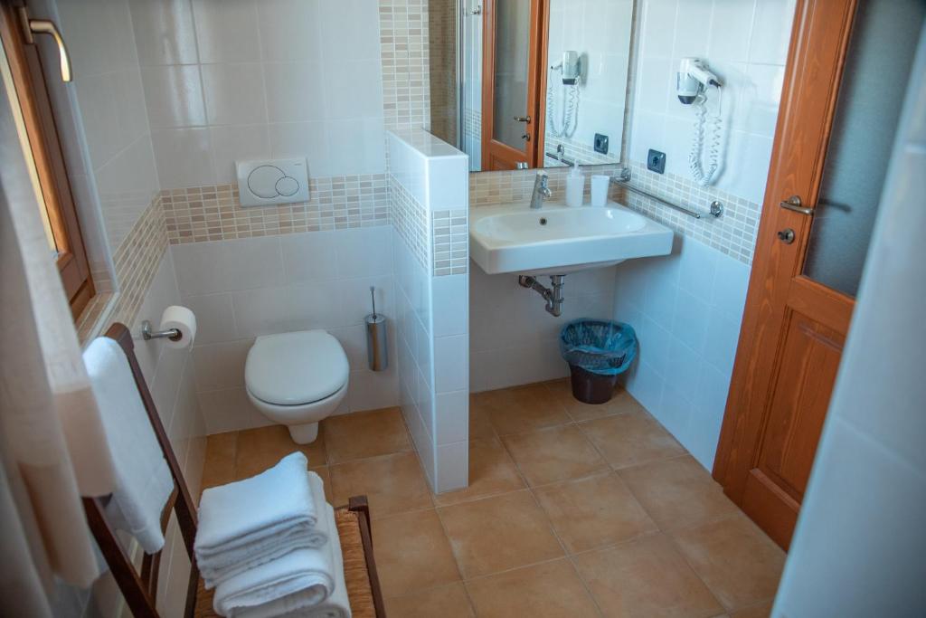 Koupelna v ubytování Bio Agriturismo Vojon