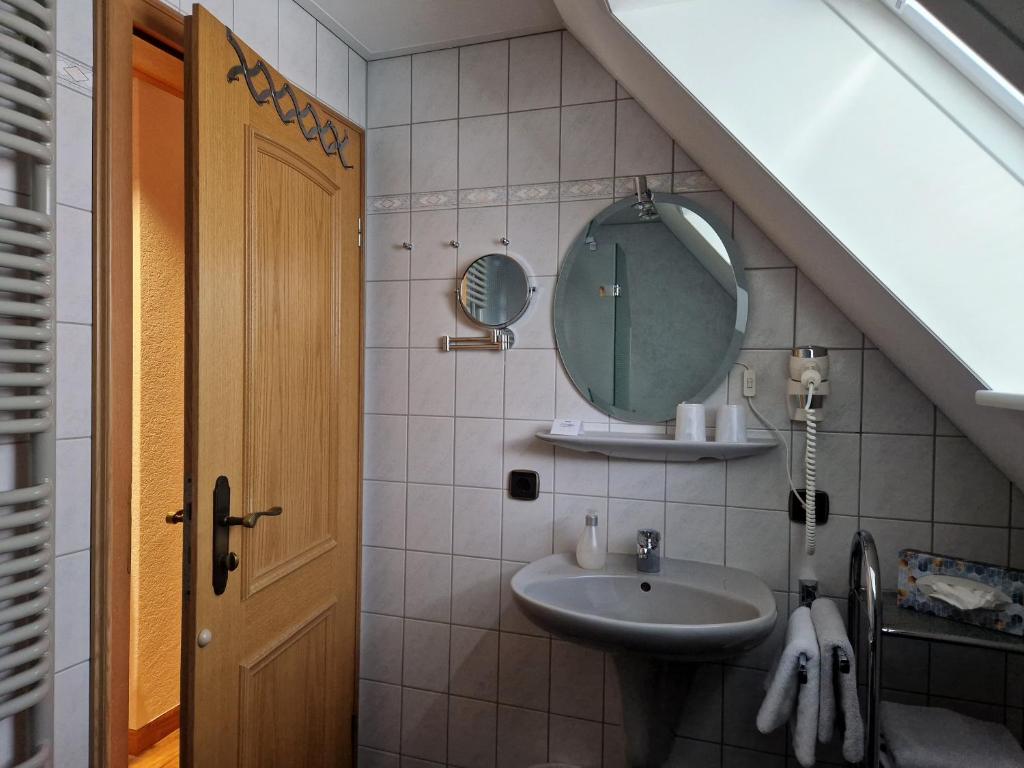 Koupelna v ubytování Haus Bachmatt