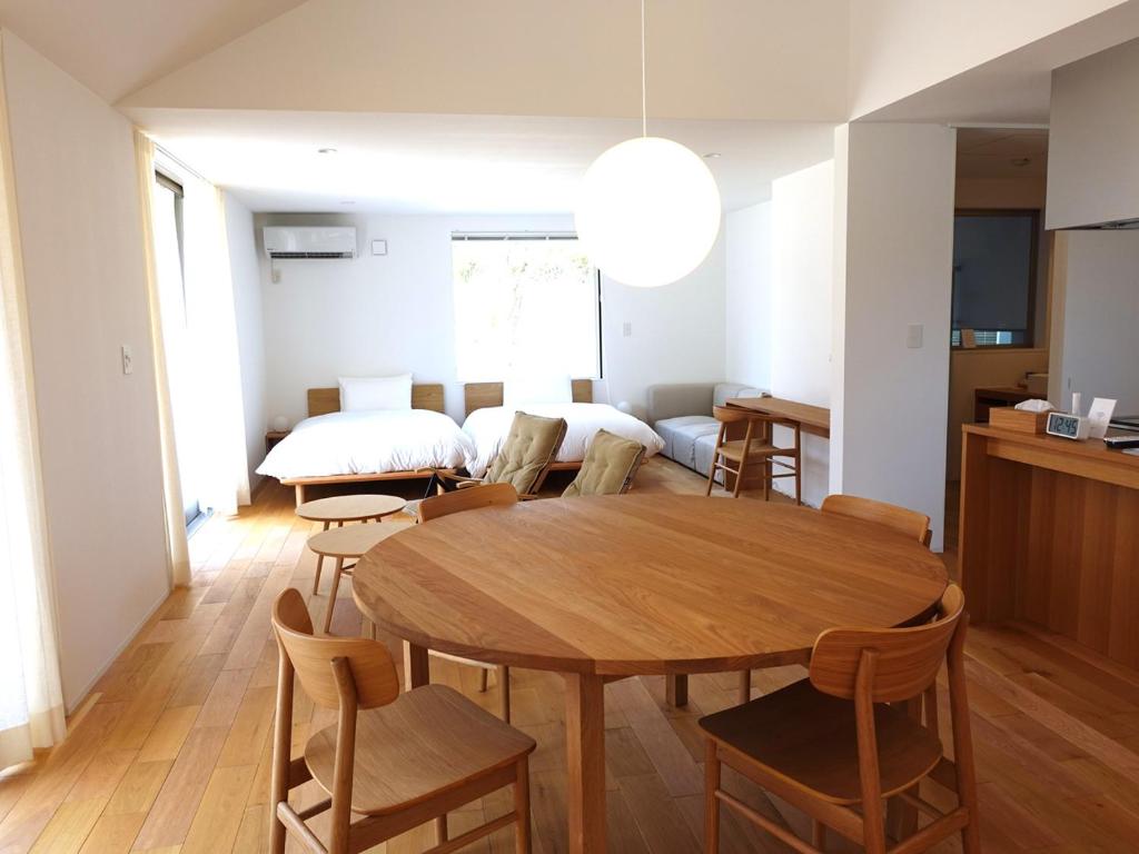 Kuchyň nebo kuchyňský kout v ubytování takane no mori no cottage