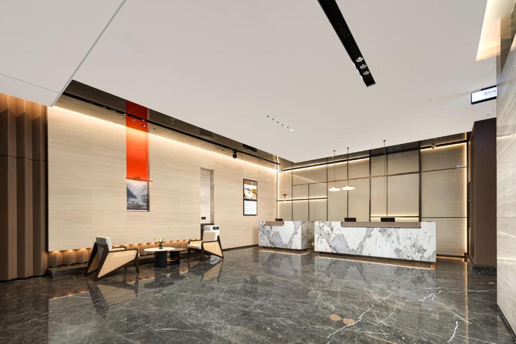 Posezení v ubytování Atour Hotel Tianjin Tiankai Huayuan Industrial Park