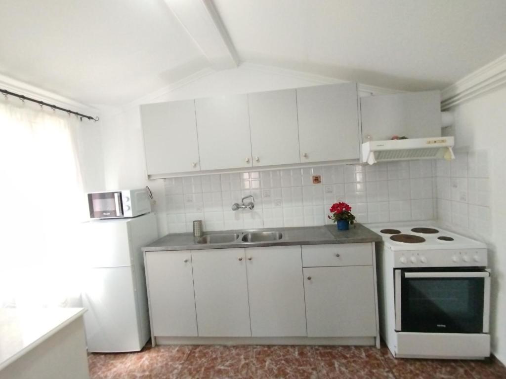Kuchyň nebo kuchyňský kout v ubytování Villa Cottage Eleni