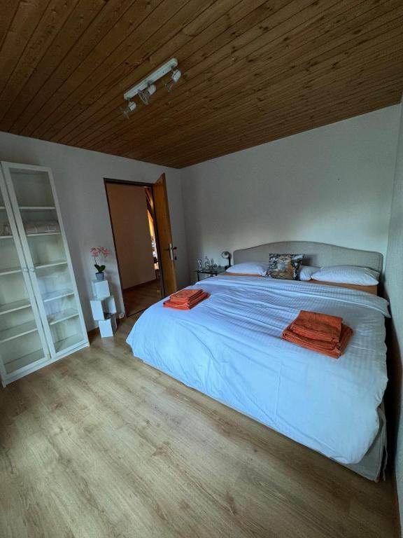 Postel nebo postele na pokoji v ubytování Winterzsuber Lenzerheide