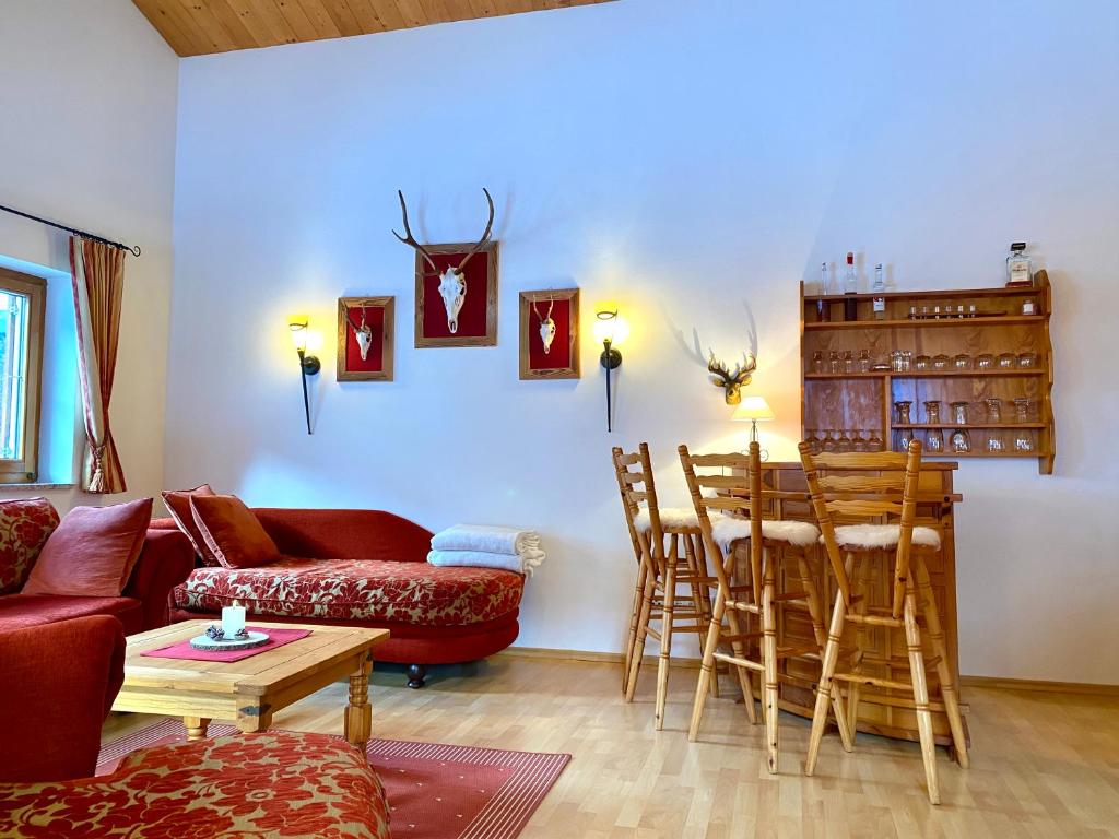 Posezení v ubytování Montafon Alpen Chalet