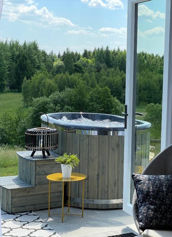 Balkón alebo terasa v ubytovaní Szarejkowy GLAMP