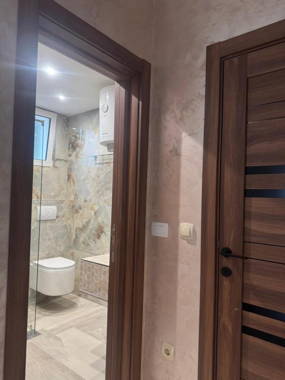 Koupelna v ubytování Hotel Galeb