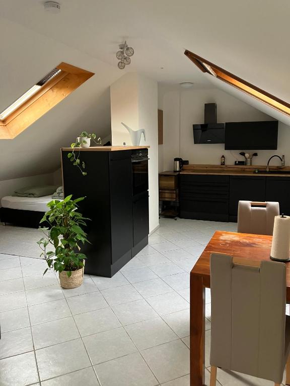 Kuchyň nebo kuchyňský kout v ubytování Appartement Liebhart
