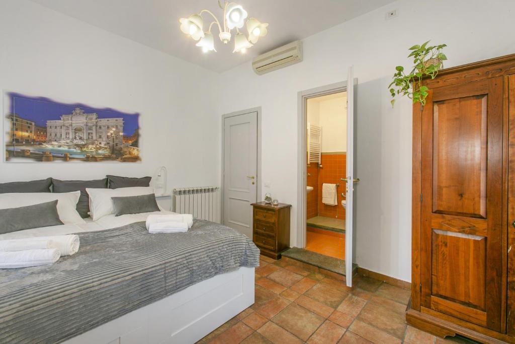 Katil atau katil-katil dalam bilik di BB Trastevere Station - Room3