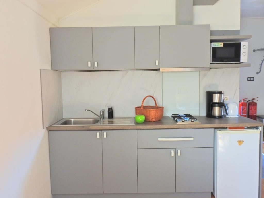 Kuchyňa alebo kuchynka v ubytovaní Apartman Lastovicka