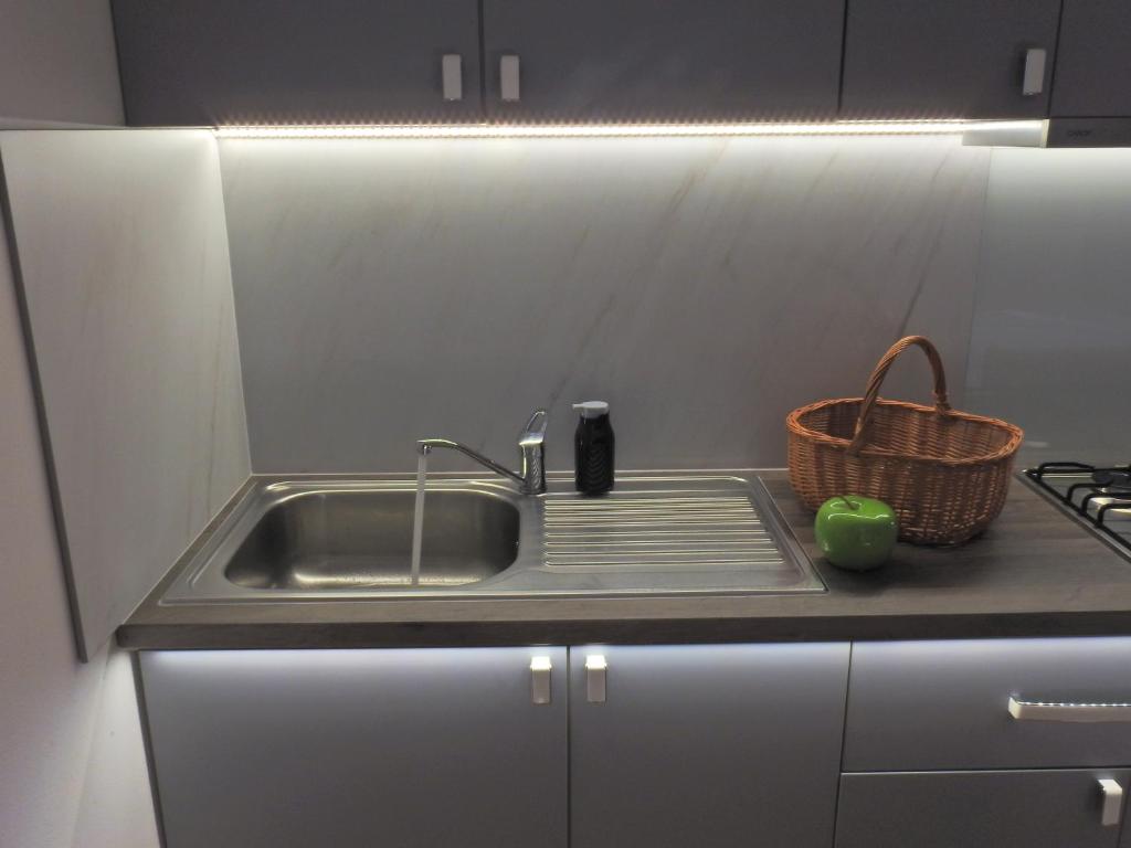 Kuchyňa alebo kuchynka v ubytovaní Apartman Lastovicka