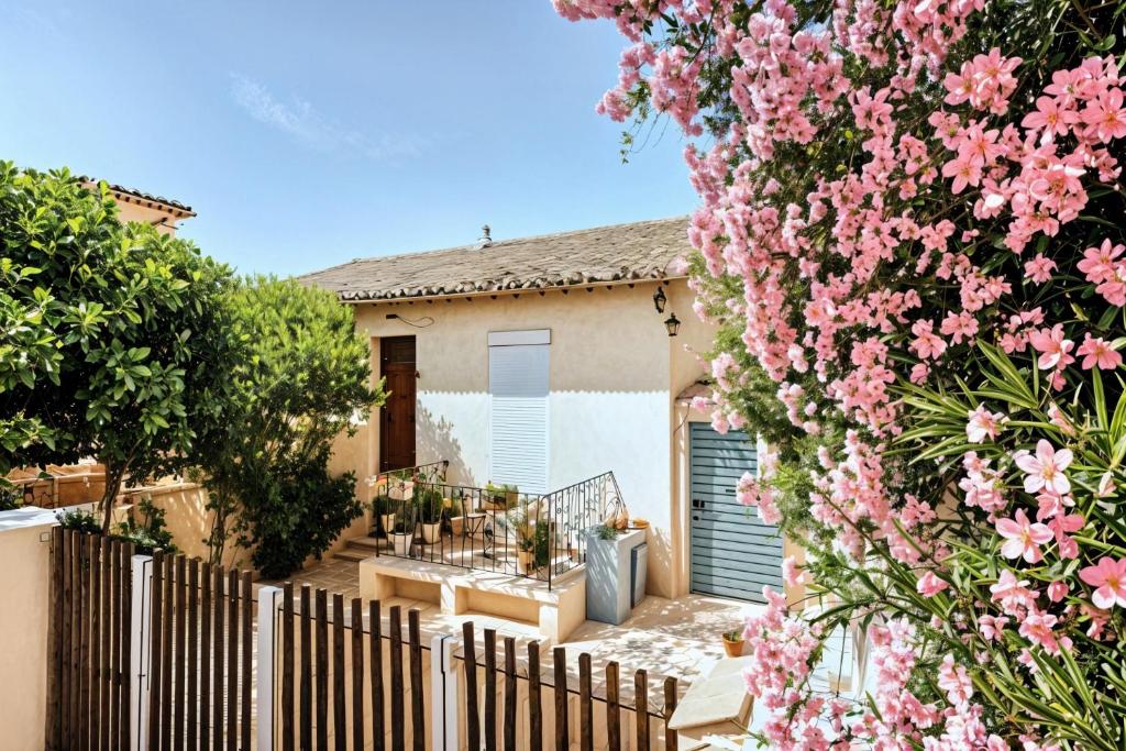 Zahrada ubytování FRGK Golfe-Juan Coastal House with Garden & Terrace Near Beaches & Ultra-Fast Wi-Fi