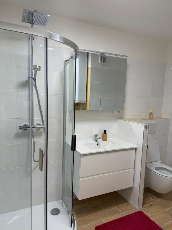 Koupelna v ubytování Mikulov Inn - hotel Zeme