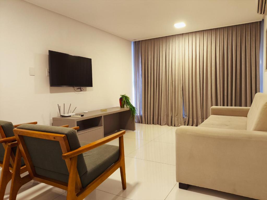 Luxo à beira-mar no Solar Tambaú - Deluxe One-Bedroom Apartment With Ocean View