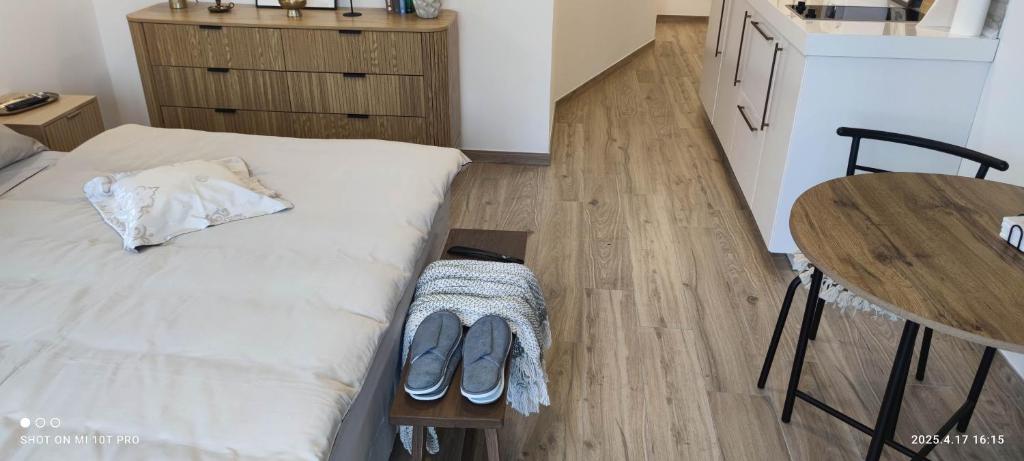 Postel nebo postele na pokoji v ubytování U zlatého křížku