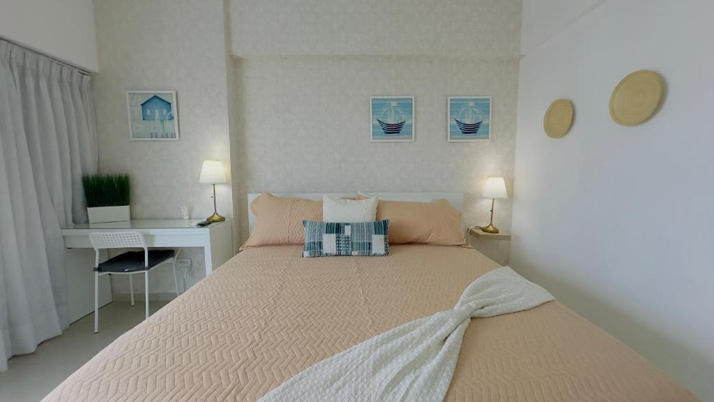 Postel nebo postele na pokoji v ubytování Elegante Aqua Marine Apartamento Juan Dolio