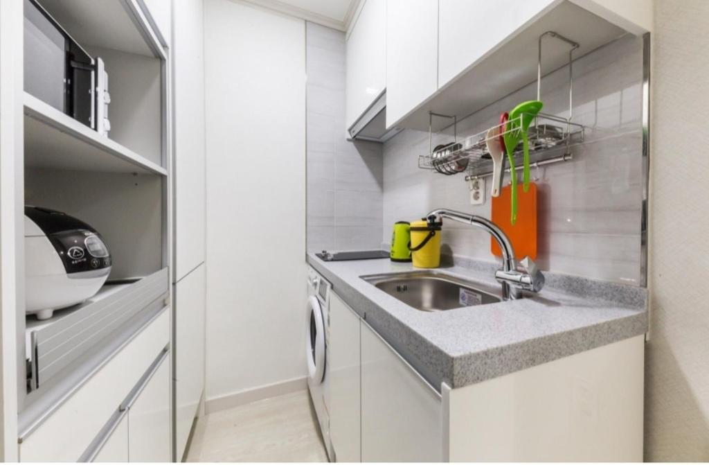 Köök või kööginurk majutusasutuses JS Hostel