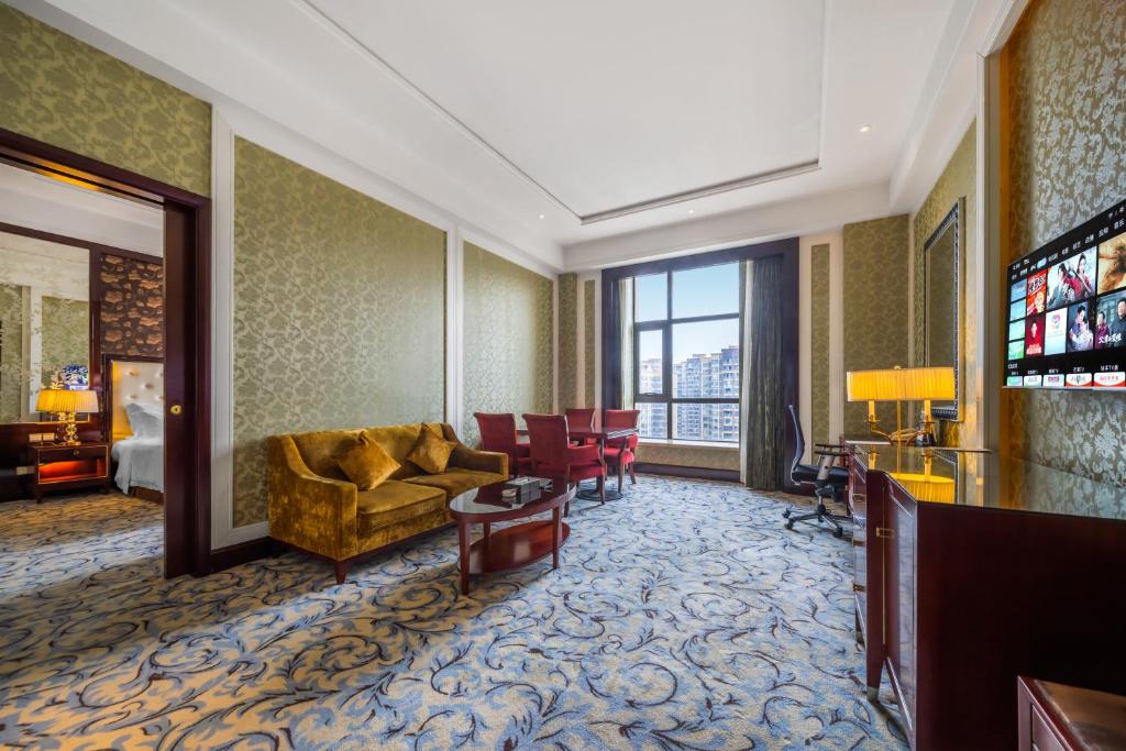 Posezení v ubytování Wyndham Grand Plaza Royale Palace Chengdu