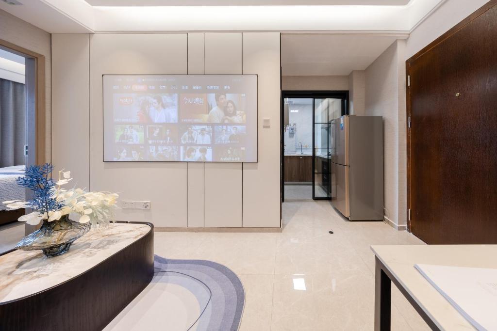 Kuchyň nebo kuchyňský kout v ubytování Shenzhen Gangxiahui Executive Apartment Futian Convention and Exhibition Center Branch