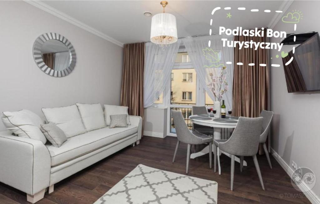 Posezení v ubytování Apartamenty City.