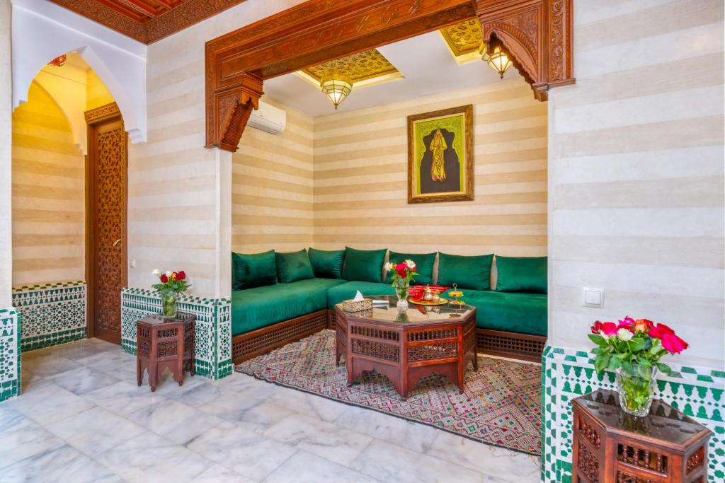 Posezení v ubytování Riad Diamond Of Marrakech & Spa