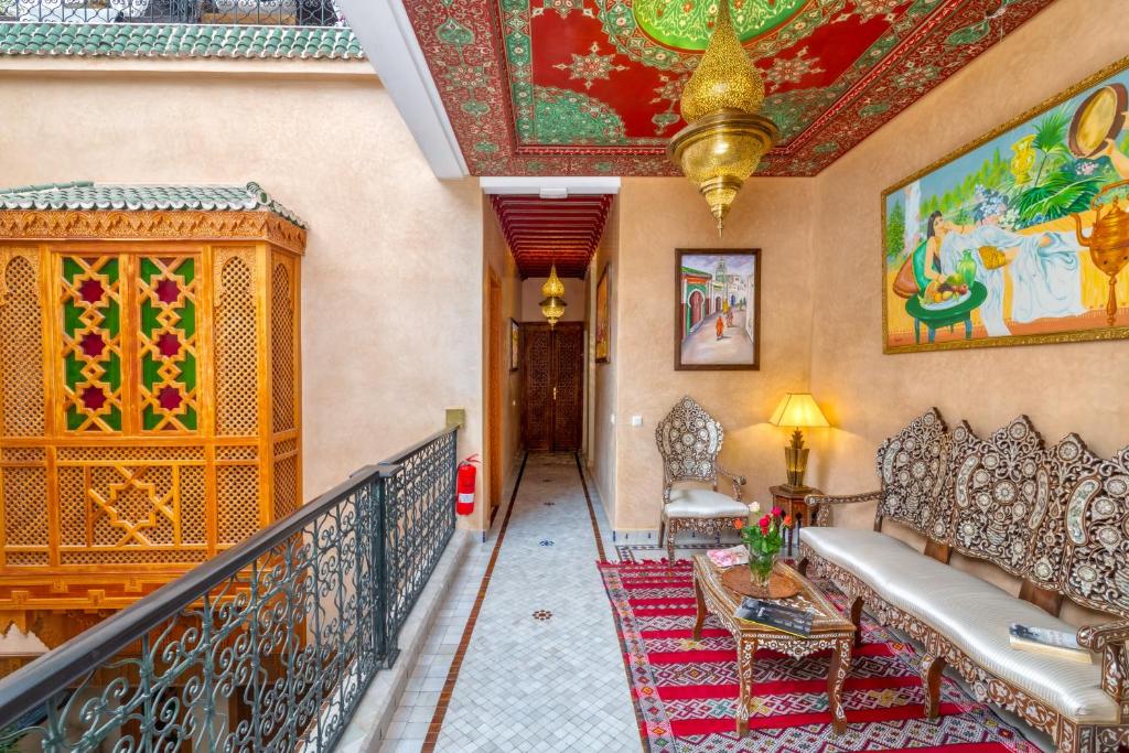 Posezení v ubytování Riad Diamond Of Marrakech & Spa