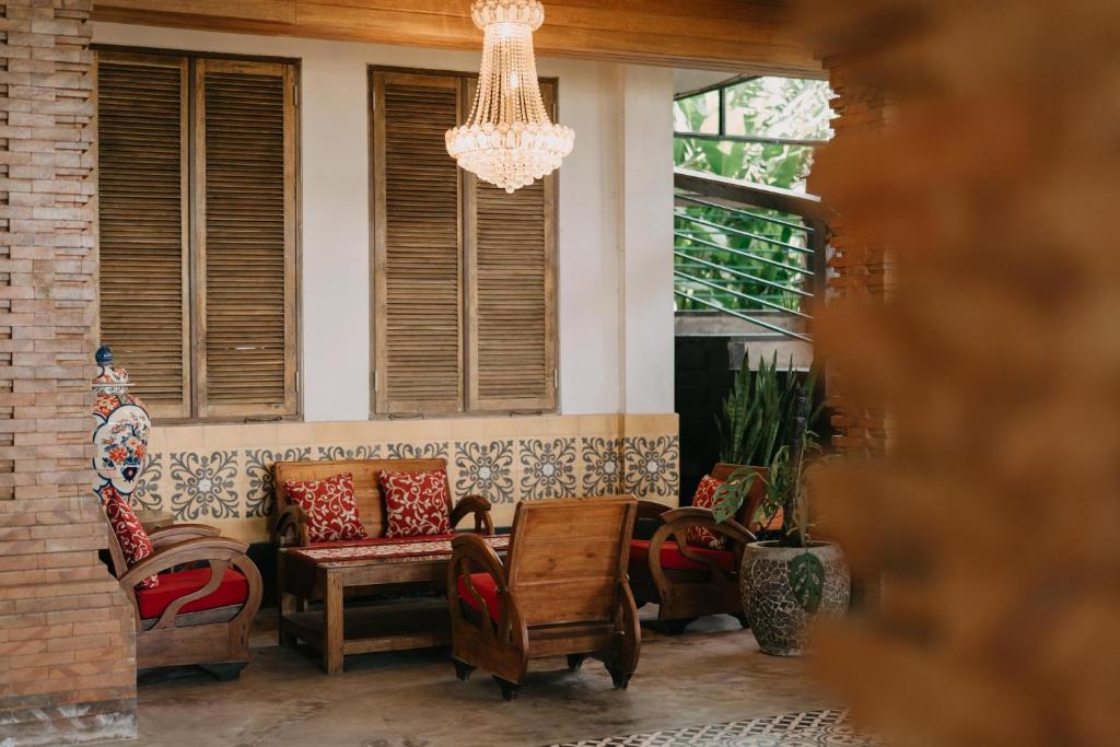Balkón nebo terasa v ubytování Munduk Heaven Luxury Villas