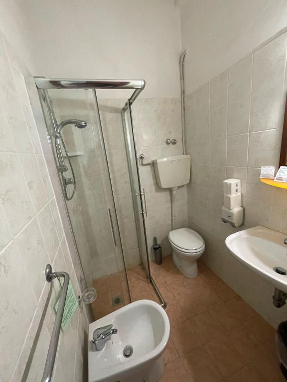 Koupelna v ubytování Hotel Zeus