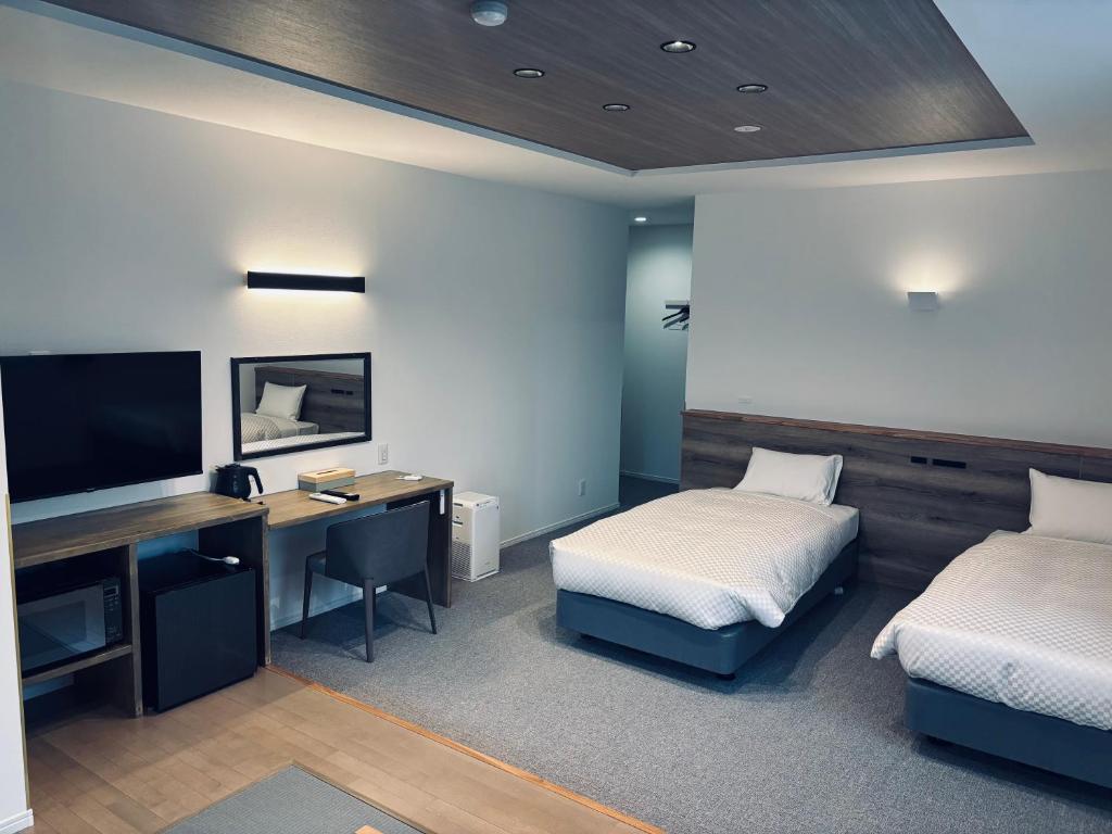 Voodi või voodid majutusasutuse Hostel labeek toas