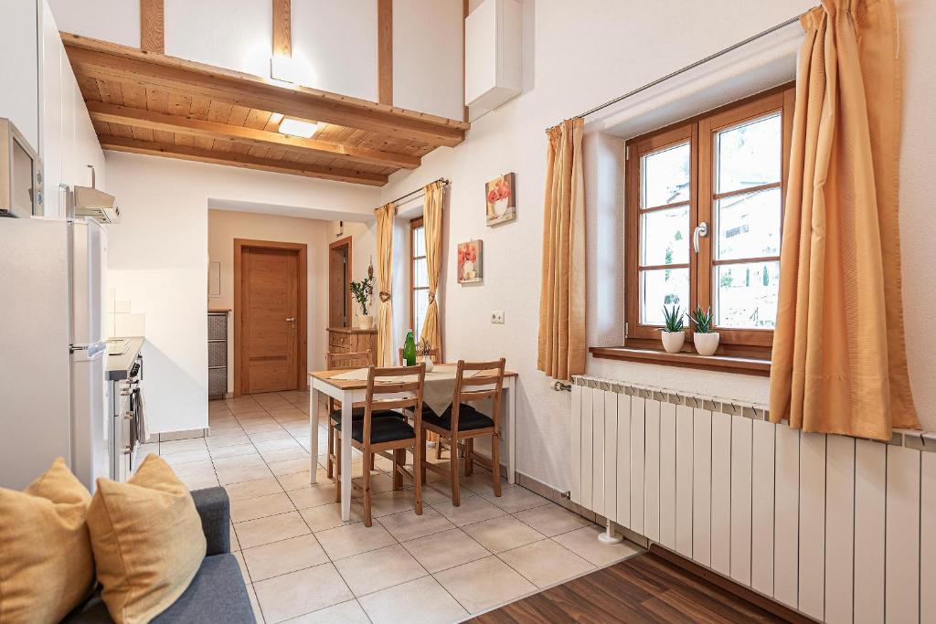 Kuchyň nebo kuchyňský kout v ubytování Schrotthof