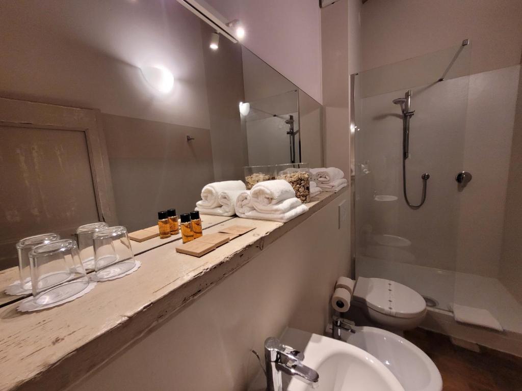 Koupelna v ubytování Relais Casetta56