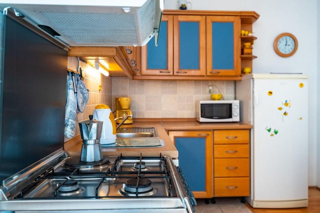 Kuchyň nebo kuchyňský kout v ubytování Apartments Bari