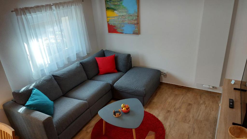 Posezení v ubytování Ferienhaus Richtermühle