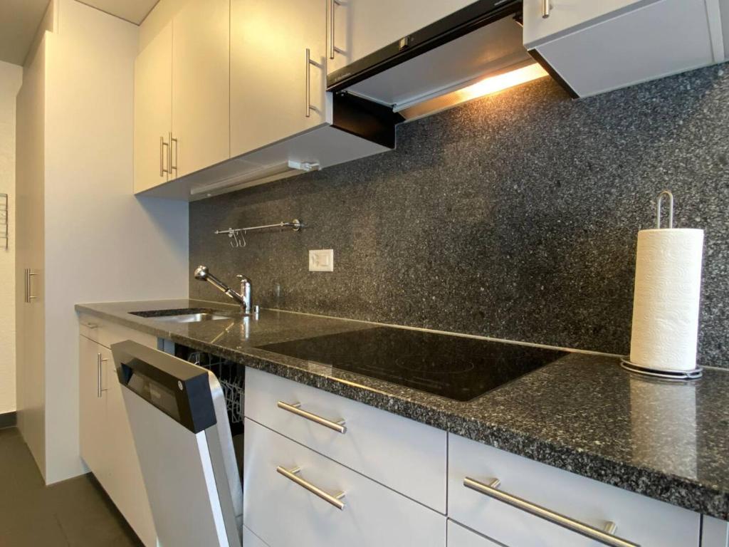 Kuchyň nebo kuchyňský kout v ubytování Apartment Arnold