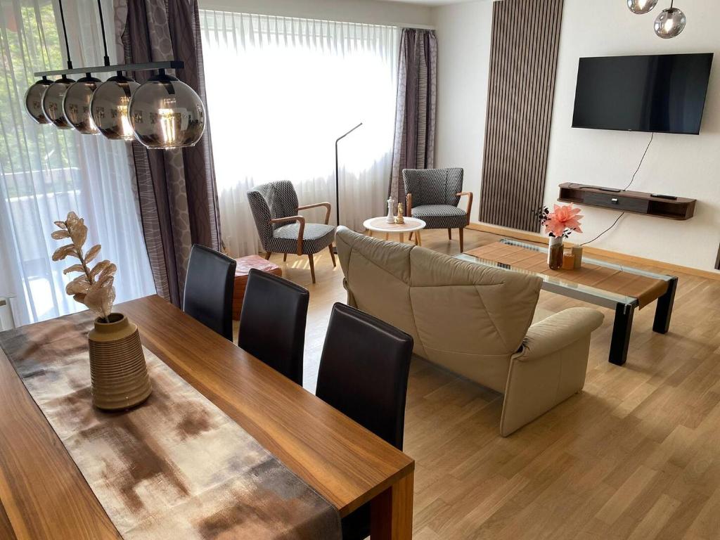 TV a/nebo společenská místnost v ubytování Apartment Arnold