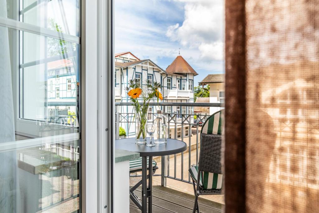 Balkón nebo terasa v ubytování Hotel Stranddistel Rügen
